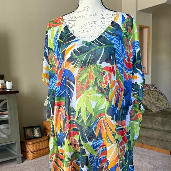 sona kol Other - Colorful strappy Leaf Print Women's Swim Coverup